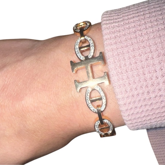 Luxury Hermes Style Earrings and Bangle/Bracelet set. Excellent Condition! - Picture 13 of 15